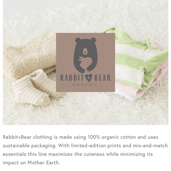 Rabbit + Bear Organic Pajamas 2 Piece Set Mommy is my Jam NWT - Picture 10 of 10